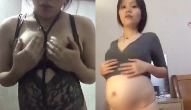 國產二胎臨盆小妹妹~臨盆前還是要玩自己的小穴穴~